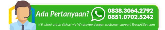 Ada pertanyaan seputar cetak brosur? Ngobrol yuk!