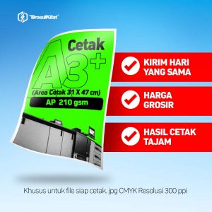cetak art paper 210 gsm A3