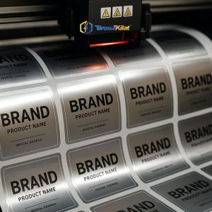 cetak stiker silver matte cutting