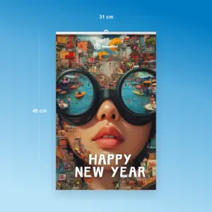kalender dinding ukuran 31X49 cm klipseng