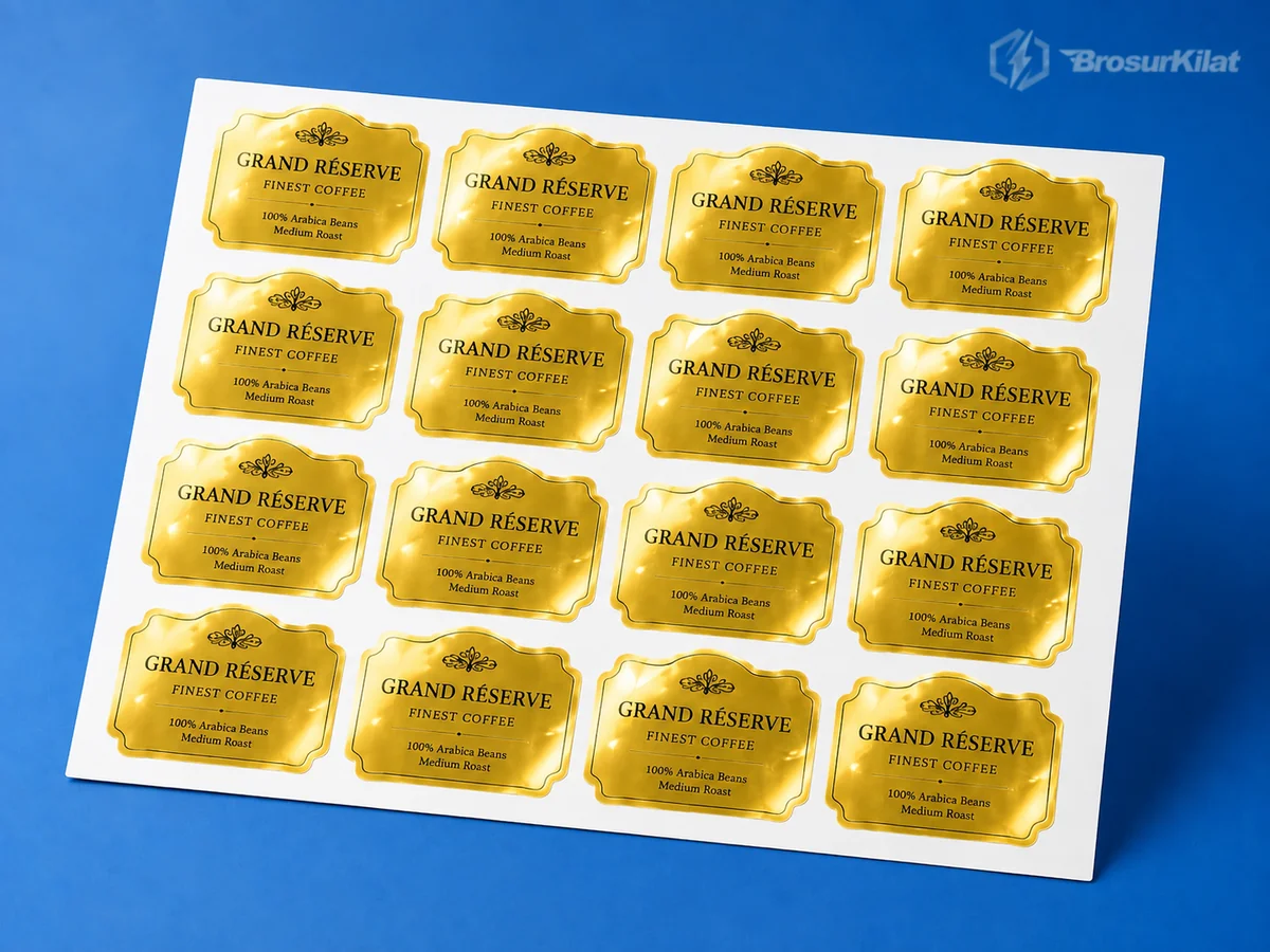 lembar stiker metalize A3+ dengan cutting custom