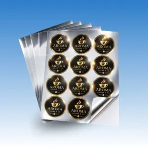 Cetak Stiker Silver / Stiker Metalize Ukuran A3+