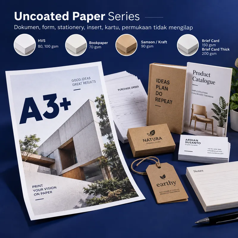 cetak A3+ uncoated paper untuk dokumen, form, dan stationery